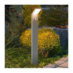 Brilagi - LED spoljašnja lampa sa senzorom RIANO LED/8W/230V srebrna IP65 80 cm