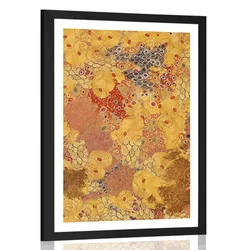 Plakat s paspartujem abstrakcija v stilu G. Klimta - 40x60 silver