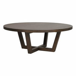 Temno rjava okrogla mizica v hrastovem dekorju o 110 cm Boxford – Rowico