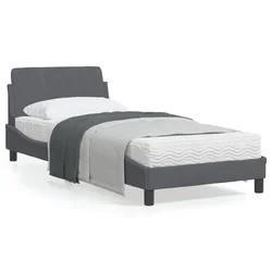 shumee vidaXL Posteljni okvir brez vzmetnice temno siv 80x200 cm žamet