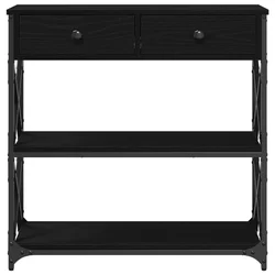 Konzolna stolica s ladicama Crni hrast 75 x 28 x 75 cm