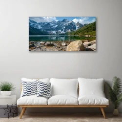 tulup.si Slika na platnu Tatra mountains forest lake 100x50 cm