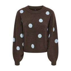 ONLY Pulover ONLRICA svetlo modra / temno rjava