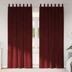 Zavjese za zamračivanje 2 pcs Vinska crvena 140 x 225 cm Baršun