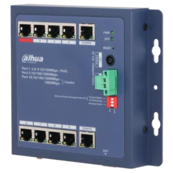 Dahua CHS4110-8ET očvrsnuti cloud PoE switch 10 portova sa combo uplinkom i DIP 90W