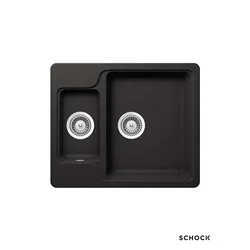 Schock Granitna ugradna sudopera Manhattan N150, 61x51cm, Crna