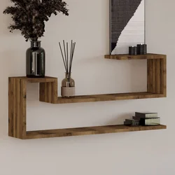 HANAH HOME Zidna polica Ravi Antique Walnut
