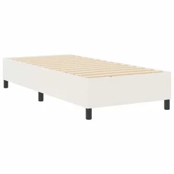Vidaxl Platforma postelja krema 90 x 200 cm Žametna tkanina