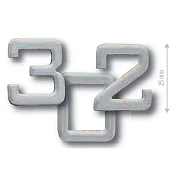 AKCIJA Samolepilne hišne številke COBRA 25 mm (NERJAVEČE JEKLO)