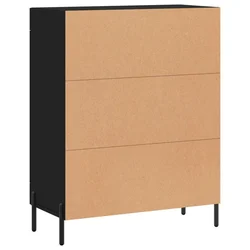 Komoda crna 69,5 x 34 x 90 cm od konstruiranog drva