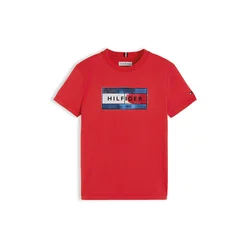 TOMMY HILFIGER Majica modra / rdeča / bela