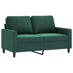 Vidaxl Dvosed temno zelen 120 cm žamet