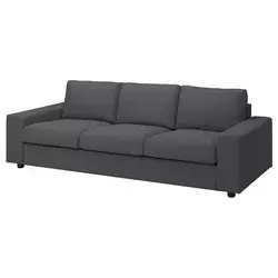 VIMLE Sofa trosed, sa širokim rukohvatima/Hallarp siva