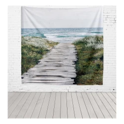 Tapiserija iz mikrovlaken Really Nice Things Beach Way, 140x140 cm