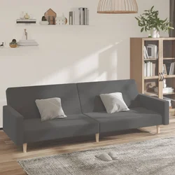 Dvosjed na razvlačenje od tkanine svjetlosivi