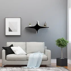 Hanah home Zidna polica Crno-Bela