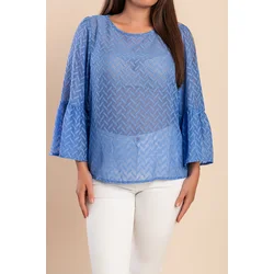 Polprosojna bluza, modra