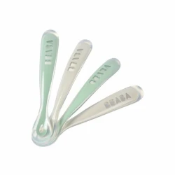 Beaba set erg. kašičica za bebe 4kom, grey/green