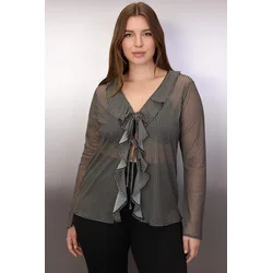 Trendyol Curve Ženska bluza Tbbss25Af00093, Šarena