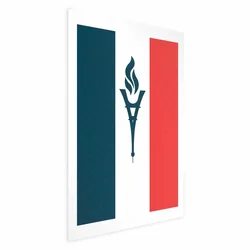 shumee Plakat - Francoska zastava s svečo
