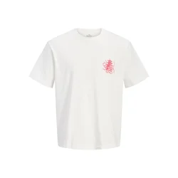 JACK & JONES Majica JORJAPAN krvavo rdeča/bela