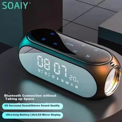 Soaiy Bluetooth zvučnik i budilnik S69, Crni