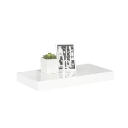ZIDNA POLICA bela , metal, plastika, pločasti materijal
