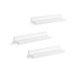 Set od 3 zidne police SHELFY, bele