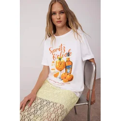 Trendyol Milla Ženska majica TWOSS25TS00217, Bela