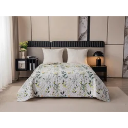 Pregrinjalo za posteljo FLORAMA belo Dimenzije: 170 x 210 cm