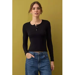 Trendyol Milla ženska bluza Twoaw26Bz00140, crna-crna