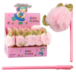 Gel pisalo LEAN Vtič Roza Pompon, modri tuš, 17cm