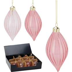 Kugla Za Jelku Staklena 12cm Roze