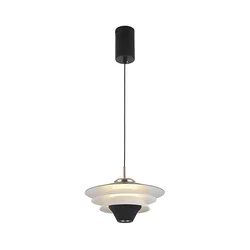 LED luster na sajli MANLEY LED/5W/230V crna/bela