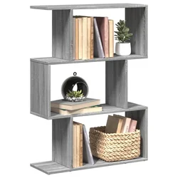 Pregrada / regal za knjige 3 razina sonoma 70x24x97 cm drveni