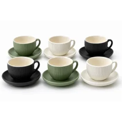 AMC HOME SET ŠOLJA PEONY SAGE 6/1 ZEL/CR/BL 17791
