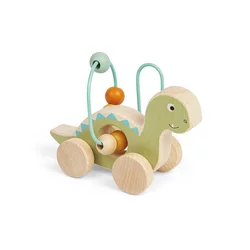 Bigjigs Toys Diplodoki na kolesih z labirintom iz kroglic