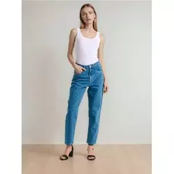 Sinsay - Mom fit farmerke na tufne - plavi džins