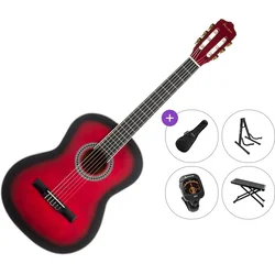 Pasadena PC-10 Premium SET 4/4 Red Burst Klasična kitara