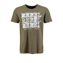 Key Largo Majica KLRebel kaki / bela