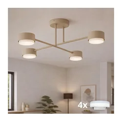 Brilagi - LED RGB prigušiva plafonski luster MONO 4xGX53/14W/230V Wi-Fi Tuya crna