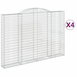 Lučne gabionske košare 4 kom 300x30x200/220cm pocinčano željezo
