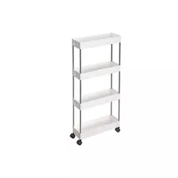 Songmics Kuhinjski voziček 40x135x86 cm bel
