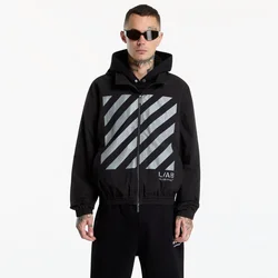 Jakna L/AB c/o Off-White™ Reflective Diag Windbreaker Jacket Black XXL