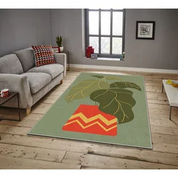 Conceptum Hypnose tepih Asr Crpt-43, pravougaoni, 80 x 140 cm, zeleni