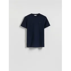 Reserved - Slim fit majica kratkih rukava od strukturirane tkanine