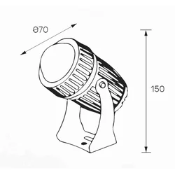 LED SVETILJKA GA-SPN030 9W 3000K IP66