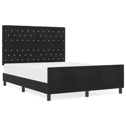 vidaXL vidaXL Postelja Črna 160x200 cm Velur, (22048947)