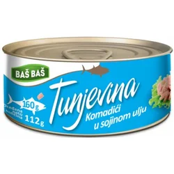 TUNA KOMADICI U SOJINOM ULJU BAS BAS 160G
