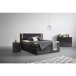 Boxspring Krevet Minola Gold 180/200 cm , crna